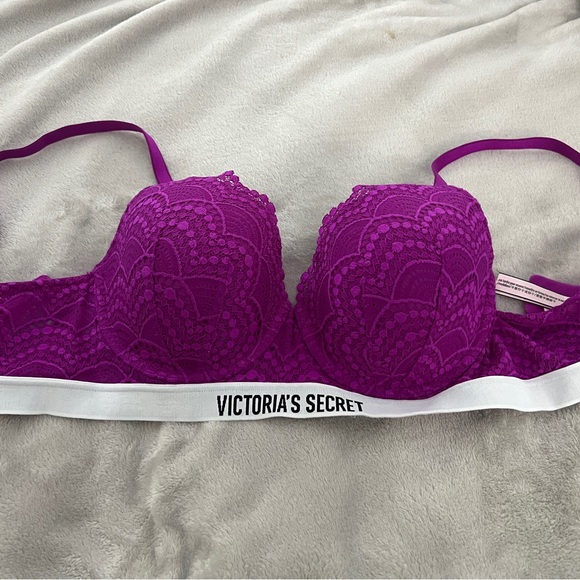 NWT Purple Victorias Secret Lined Demi Bra - Picture 1 of 4